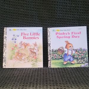 Lot of 2 Vintage A First Little Golden Books
